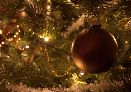 Some christmas tree decorations (ball)の写真素材