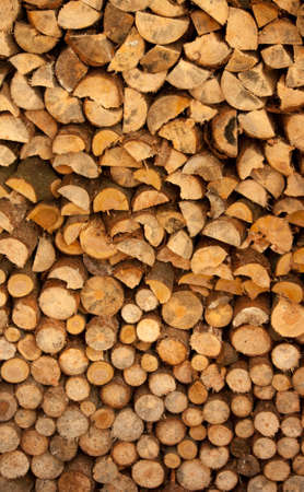 a stack of logs for my fireplace this winterの写真素材