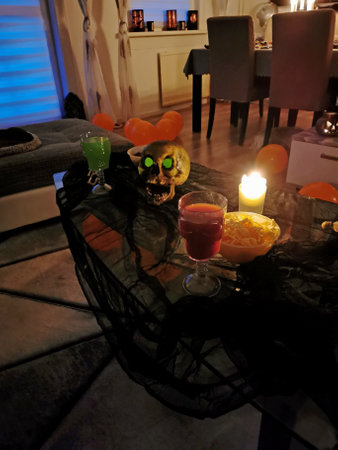 some Halloween decorations for a small partyの写真素材