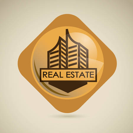 Real estate design over beige  background, vector illustrationのイラスト素材