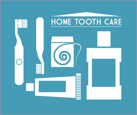 Dental design over blue background, vector illustrationのイラスト素材