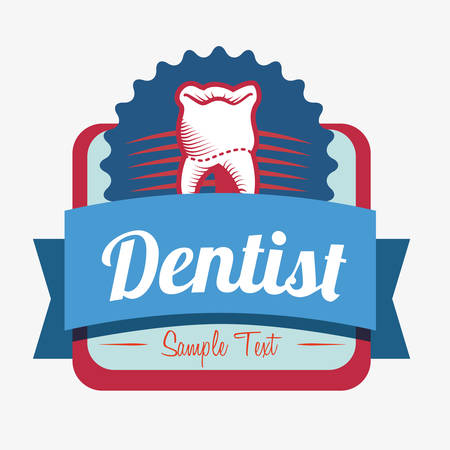 Dental design over white background, vector illustrationのイラスト素材