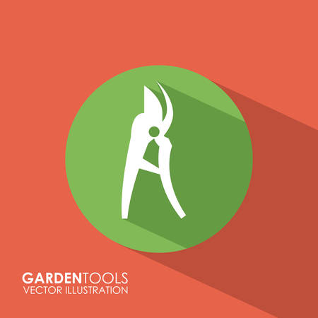 Tools design over orange background, vector illustrationのイラスト素材