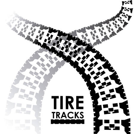 Tire design over white background, vector illustrationのイラスト素材