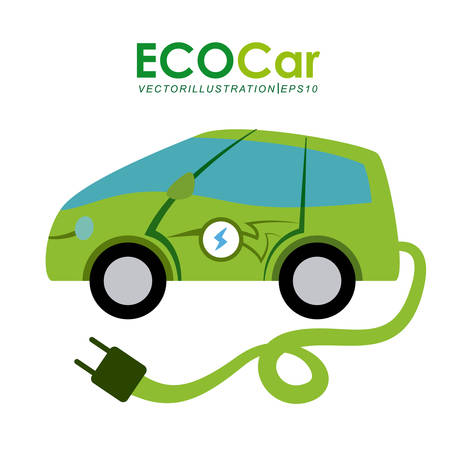 Ecology design over white background, vector illustrationのイラスト素材