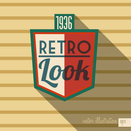 Retro design over yellow background, vector illustrationのイラスト素材