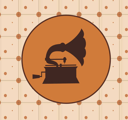 Retro design over brown background, vector illustrationのイラスト素材