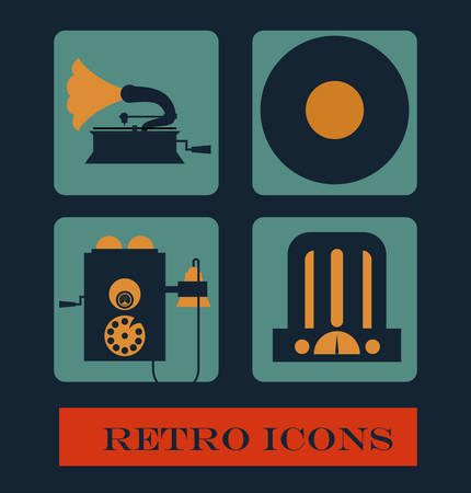 Retro design over brown background, vector illustrationのイラスト素材