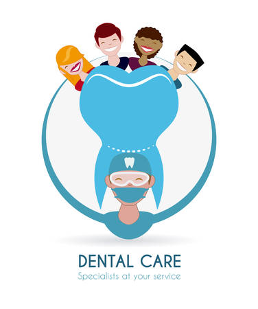 Dental design over white background, vector illustrationのイラスト素材