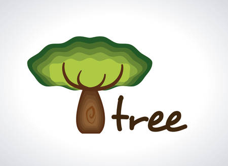 Ecology design over white background, vector illustrationのイラスト素材