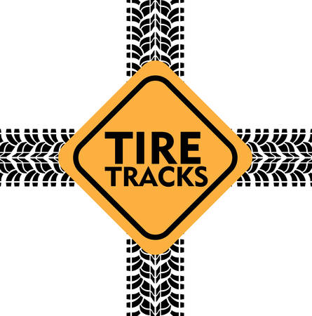 Tire design over white background, vector illustrationのイラスト素材
