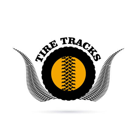 Tire design over white background, vector illustrationのイラスト素材