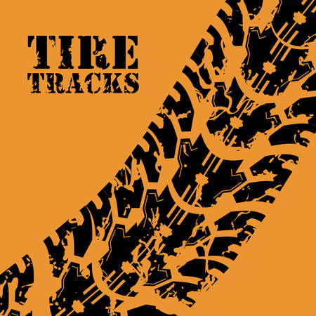 Tire design over orange background, vector illustrationのイラスト素材