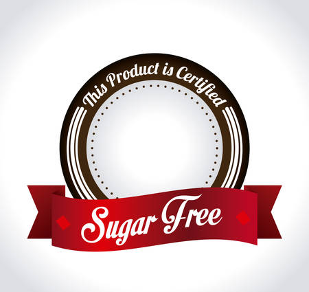 Sugar free over white background, vector illustrationのイラスト素材