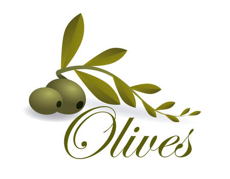 Olives design over white background, vector illustrationのイラスト素材