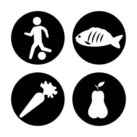 Food design over white background, vector illustrationのイラスト素材