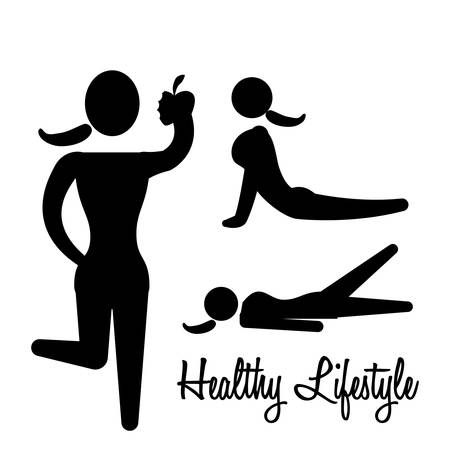 Fitness design over white background, vector illustrationのイラスト素材