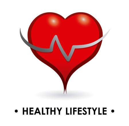 Heart design over white background, vector illustrationのイラスト素材