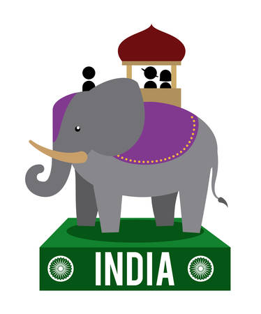 India design over white background, vector illustrationのイラスト素材