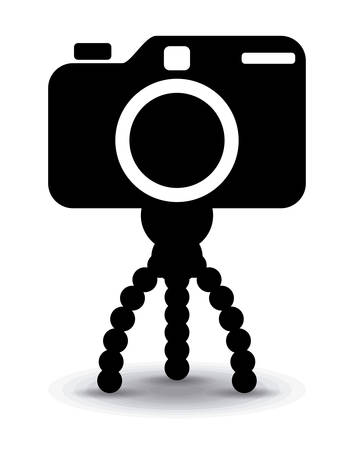Camera design over white background, vector illustrationのイラスト素材