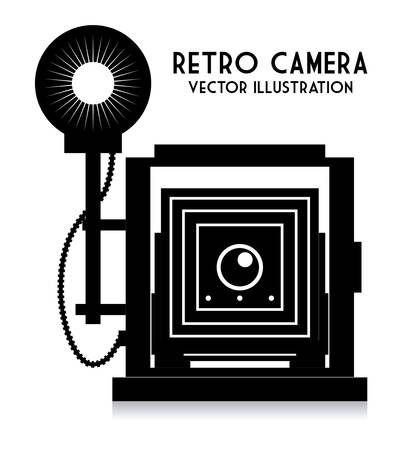 Camera design over white background, vector illustrationのイラスト素材