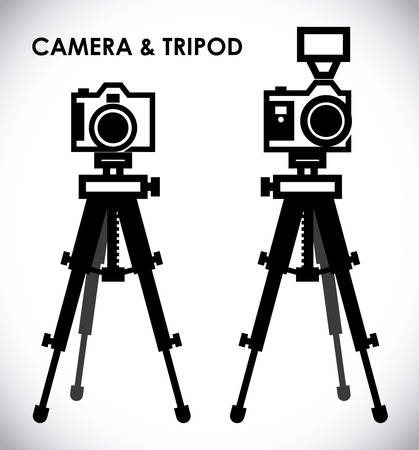 Camera design over white background, vector illustrationのイラスト素材