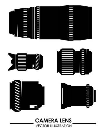Camera design over white background, vector illustrationのイラスト素材