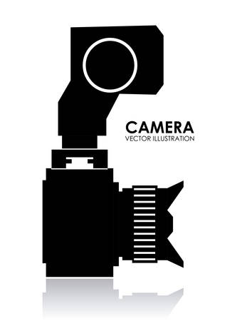 Camera design over white background, vector illustrationのイラスト素材