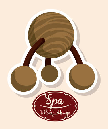 Spa design over beige background, illustrationのイラスト素材