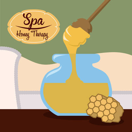 Spa design over green background, illustrationのイラスト素材