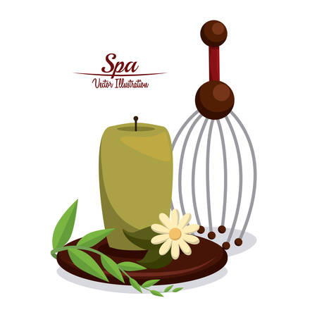 Spa design over white background, illustrationのイラスト素材