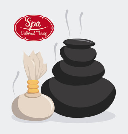 Spa design over white background, illustrationのイラスト素材