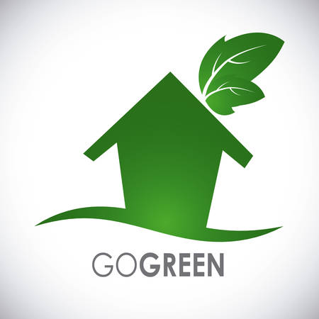 Ecology design over gray background, illustrationのイラスト素材