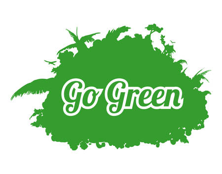 Ecology design over white background, illustrationのイラスト素材