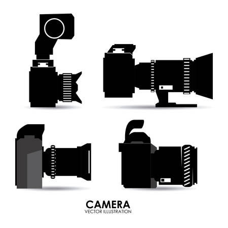 Camera design over white background, illustrationのイラスト素材
