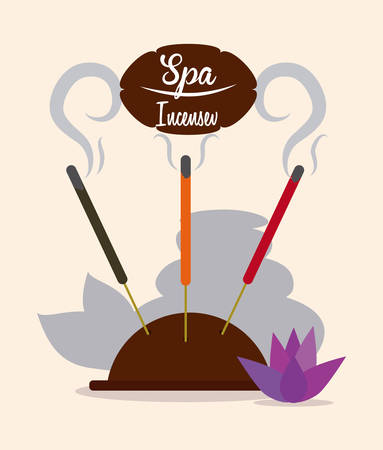 Spa design over beige background, illustrationのイラスト素材