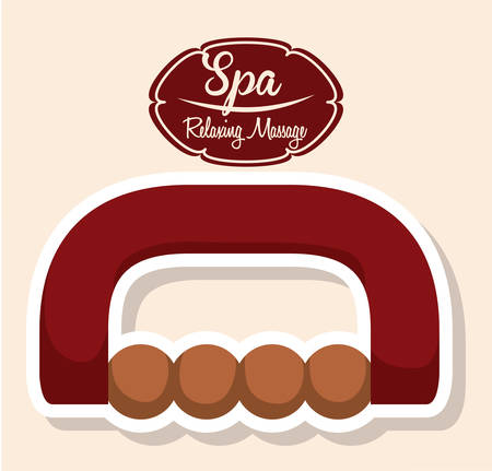 Spa design over beige background, illustrationのイラスト素材