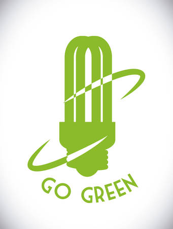 Ecology design over white background, illustrationのイラスト素材
