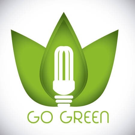 Ecology design over white background, illustrationのイラスト素材