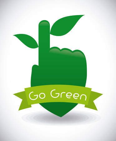 Ecology design over gray background, illustrationのイラスト素材