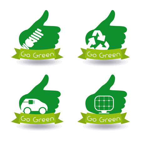 Ecology design over white background, illustrationのイラスト素材