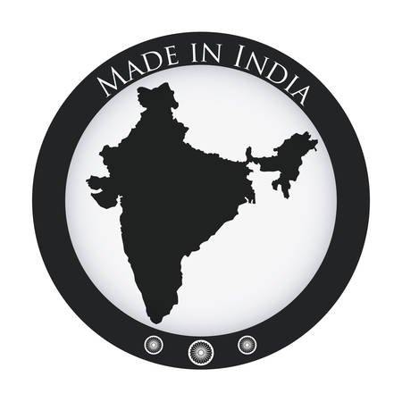 India design over white background, illustrationのイラスト素材