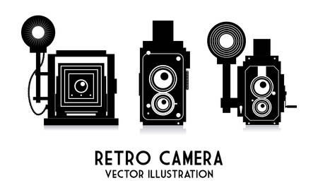 Camera design over white background, illustrationのイラスト素材