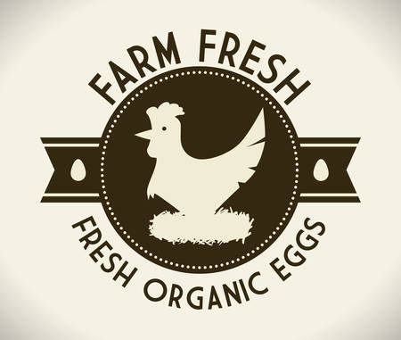 Farm design over beige background, illustrationのイラスト素材