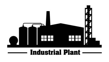 Industry design over white background, illustrationのイラスト素材