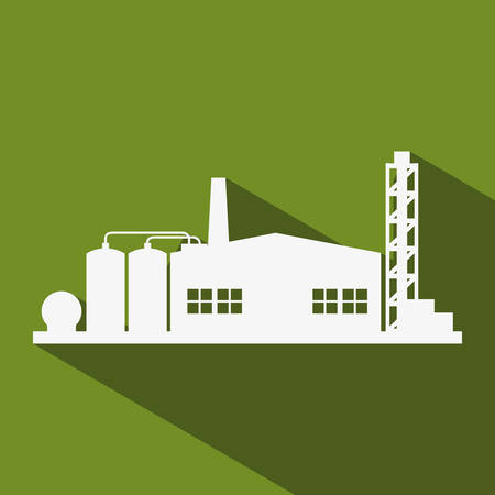 Industry design over green background, illustrationのイラスト素材