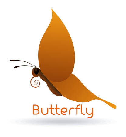 Butterfly design over white background, vector illustrationのイラスト素材