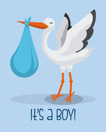 Baby shower design over beige background, illustrationのイラスト素材