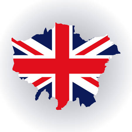 London design over white background, illustrationのイラスト素材