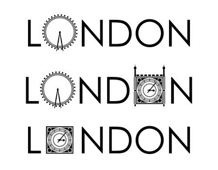 London design over white background, illustrationのイラスト素材